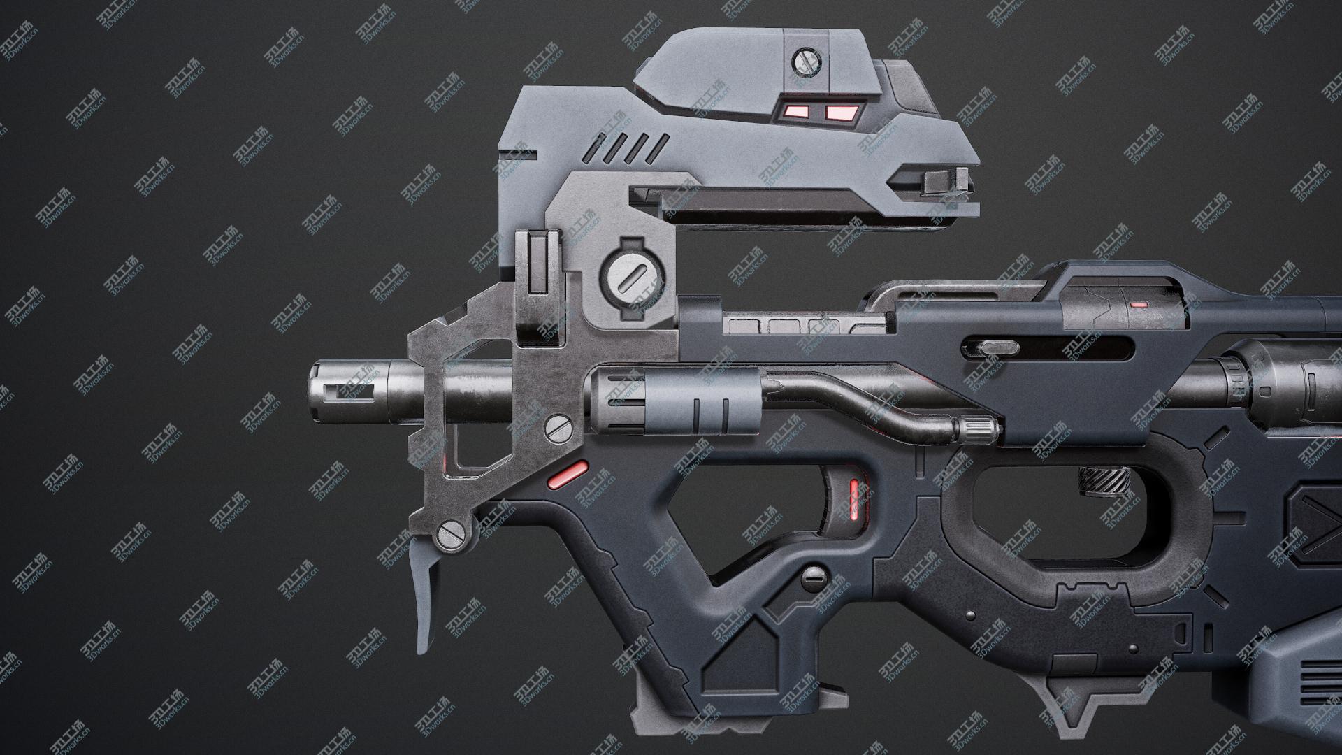 images/goods_img/2021040162/3D FN P90 Sci-Fi Submachine Gun Low Poly model/2.jpg